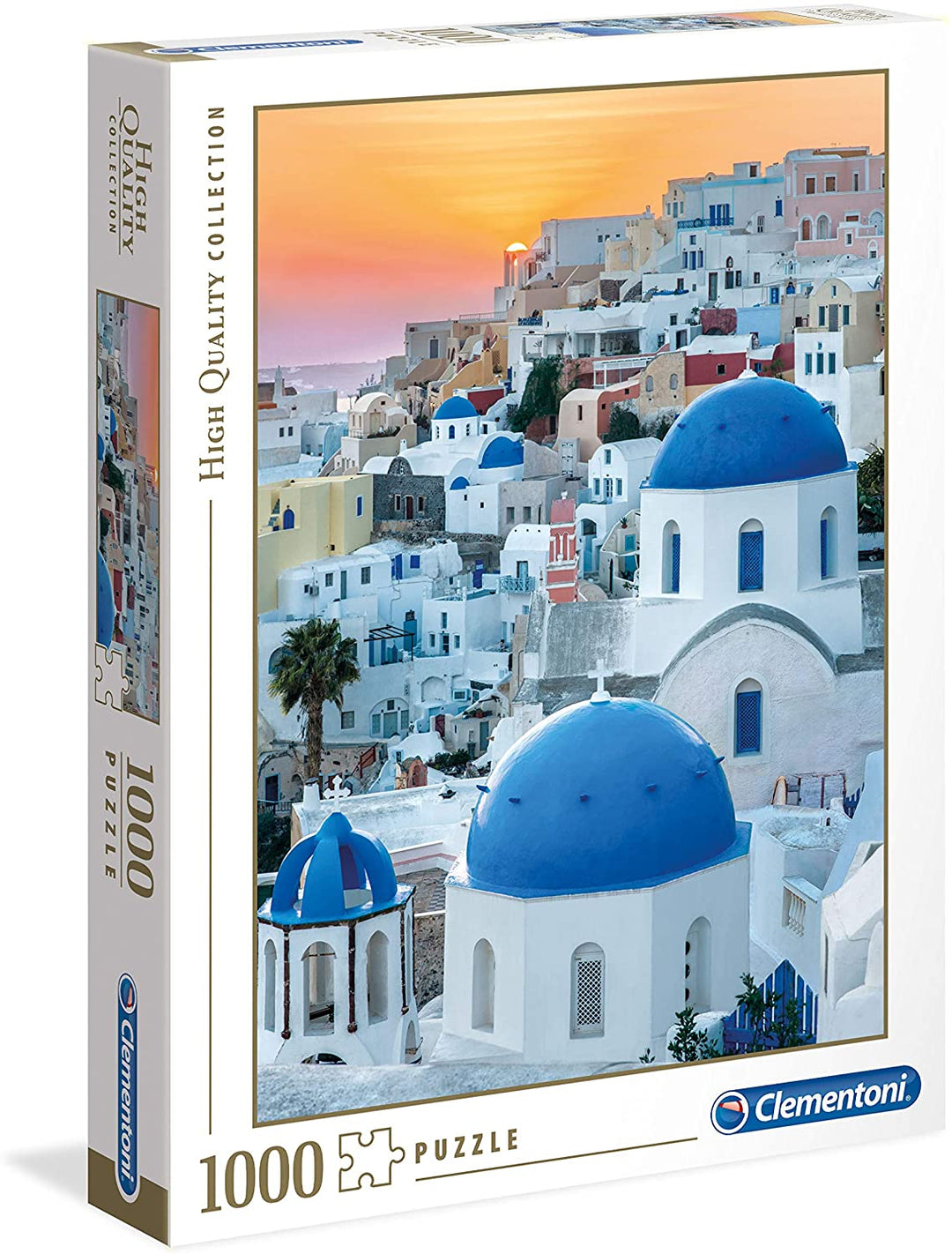 Clementoni 39480 Collection Puzzle für Erwachsene und Kinder-Santorini-1000 Teile