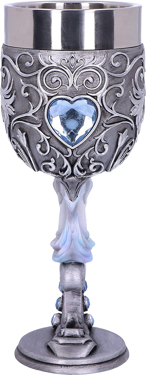 Nemesis Now B5191R0 Enchanted Twin Unicorn Heart Set bestehend aus zwei Kelchen, Silber, 18.