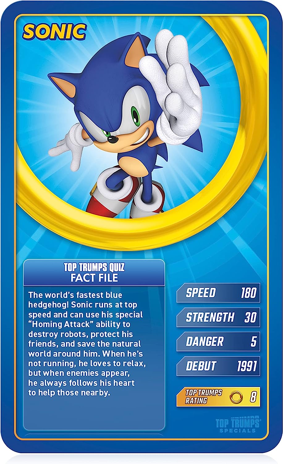 Sonic The Hedgehog Top Trumps Specials Kartenspiel, lehrreiches Kartenspiel