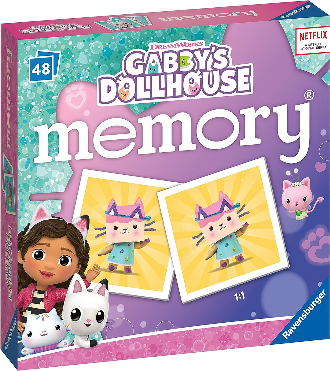 Ravensburger Gabbys Puppenhaus-Spielzeug – lehrreiches Mini-Memory-Spiel für Kinder ab 3 Jahren