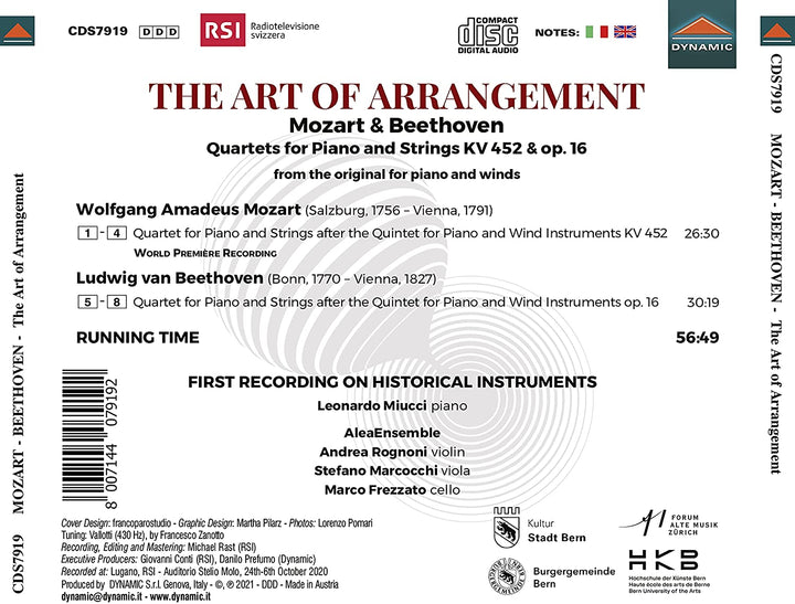 Die Kunst des Arrangements [Leonardo Miucci; Alea Ensemble] [Dynamic: CDS7919] [Audio CD]