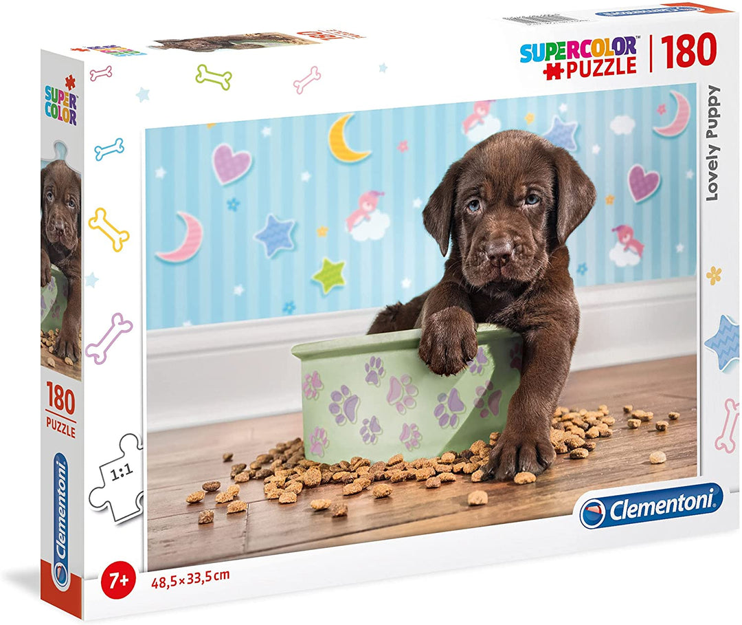 Clementoni - 29754 - Supercolor Puppy Puzzle for Children - 180 Pieces