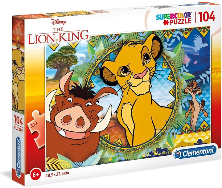 Clementoni – 27287 – Supercolor-Puzzle „König der Löwen“ für Kinder – 104 Teile