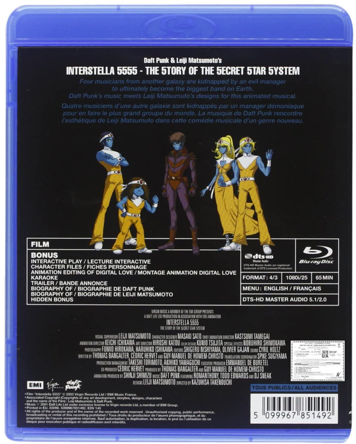 Daft Punk & Leiji Matsumoto's Interstella 5555 : The 5tory of the 5ecret 5tar 5ystem [2011] - [Blu-Ray]