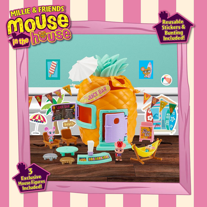 Millie & Friends Mouse in The House Pineapple Juice Bar Playset - Imaginative Play for Ages 3+