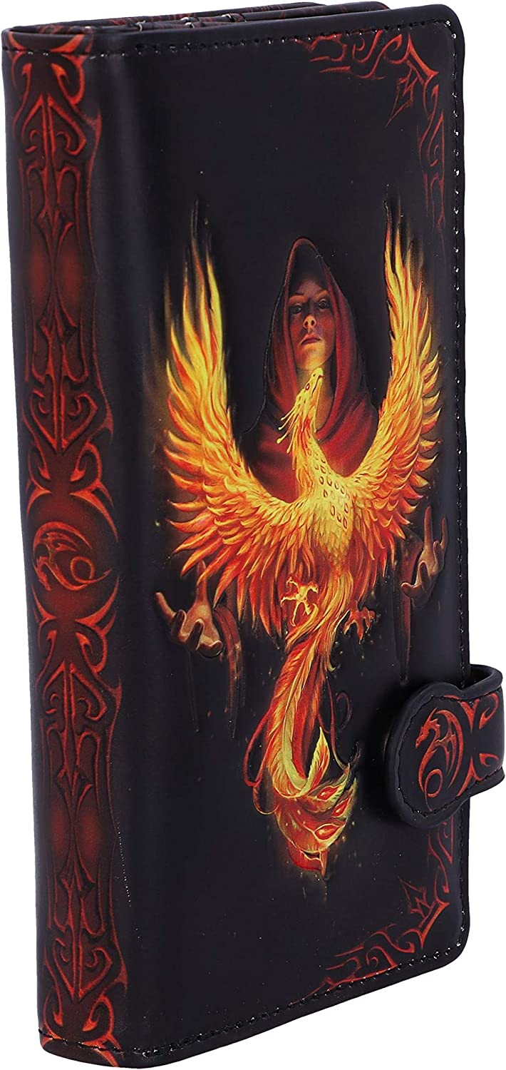 Nemesis Now Anne Stokes Phoenix Rising Mythical Bird Geprägte Geldbörse, Schwarz, 18,5