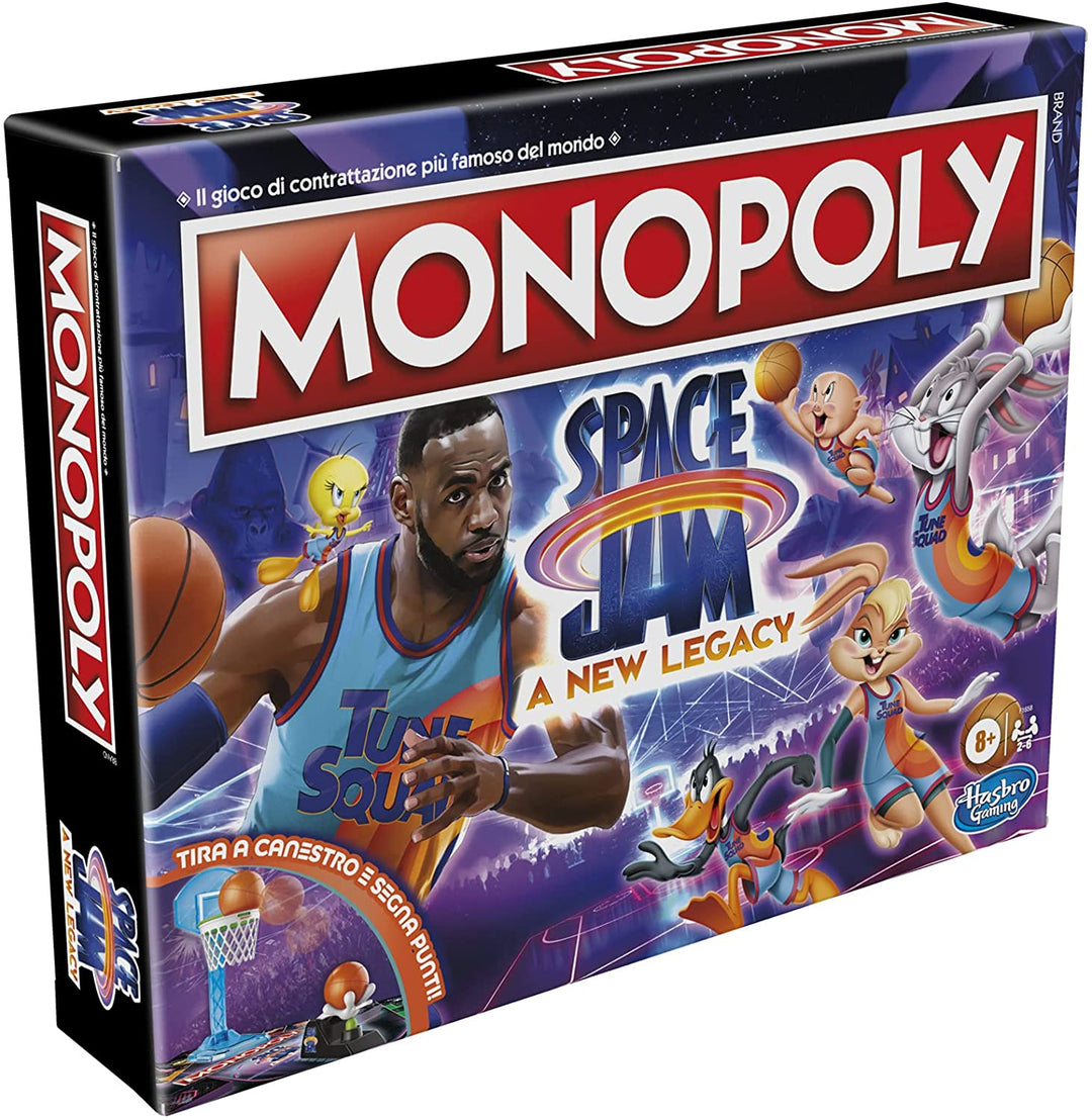 Monopoly: Space Jam: Ein Familienbrettspiel der New Legacy Edition, LeBron James Space Jam 2-Spiel, für Kinder ab 8 Jahren, mehrfarbig