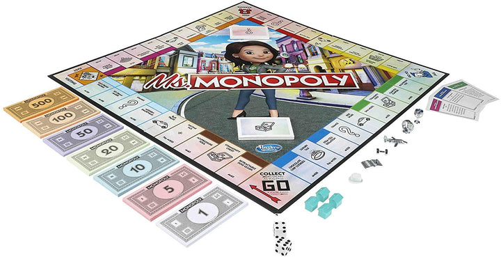 Monopoly Ms.Monopoly Juego de mesa para mayores de 8 años