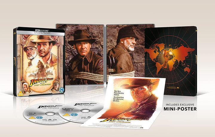Indiana Jones und der letzte Kreuzzug – 4K Steelbook [Blu-ray] [Region A &amp; B &amp; C]