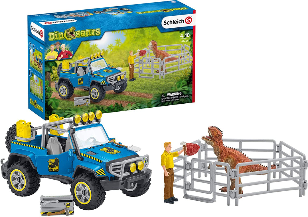 Schleich 41464 Geländewagen mit Dino-Outpost-Dinosauriern