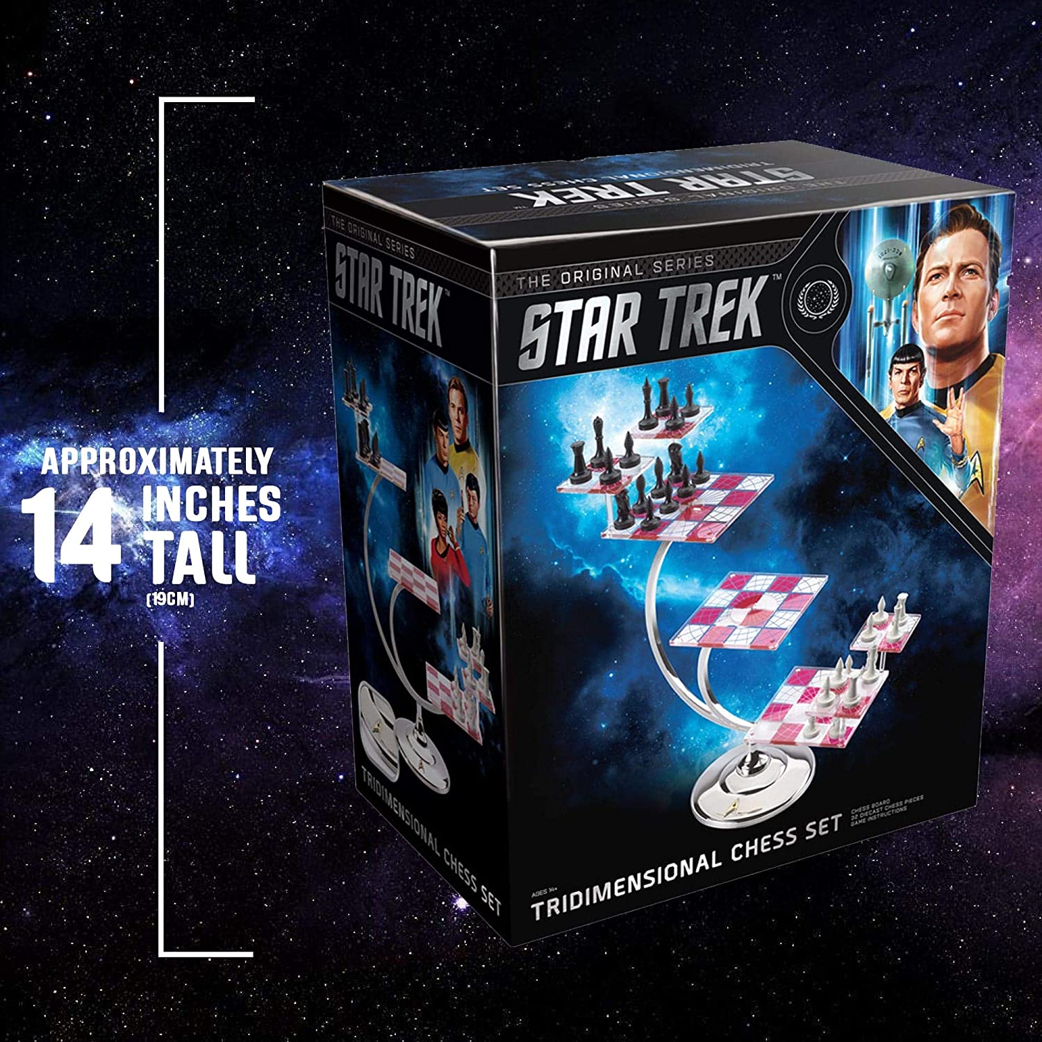 The Noble Collection Star Trek Tri-Dimensional Chess Set Replica with Acrylic Boards & Rule Book 3