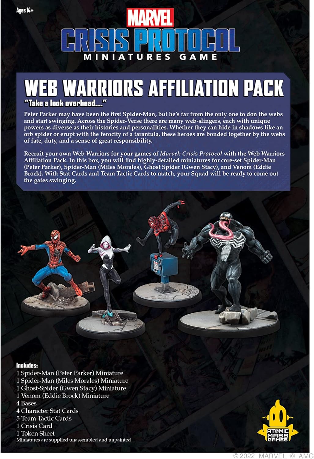 Atomic Mass Games | Web Warriors Affiliation Pack: Marvel Crisis Protocol | Miniatures Game