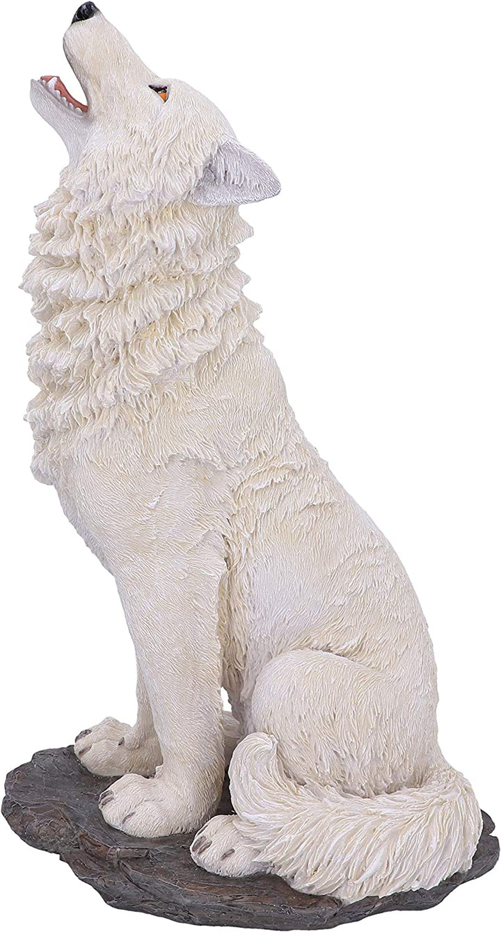 Nemesis Now Storms Cry Howling White Wolf Figur 41,5 cm