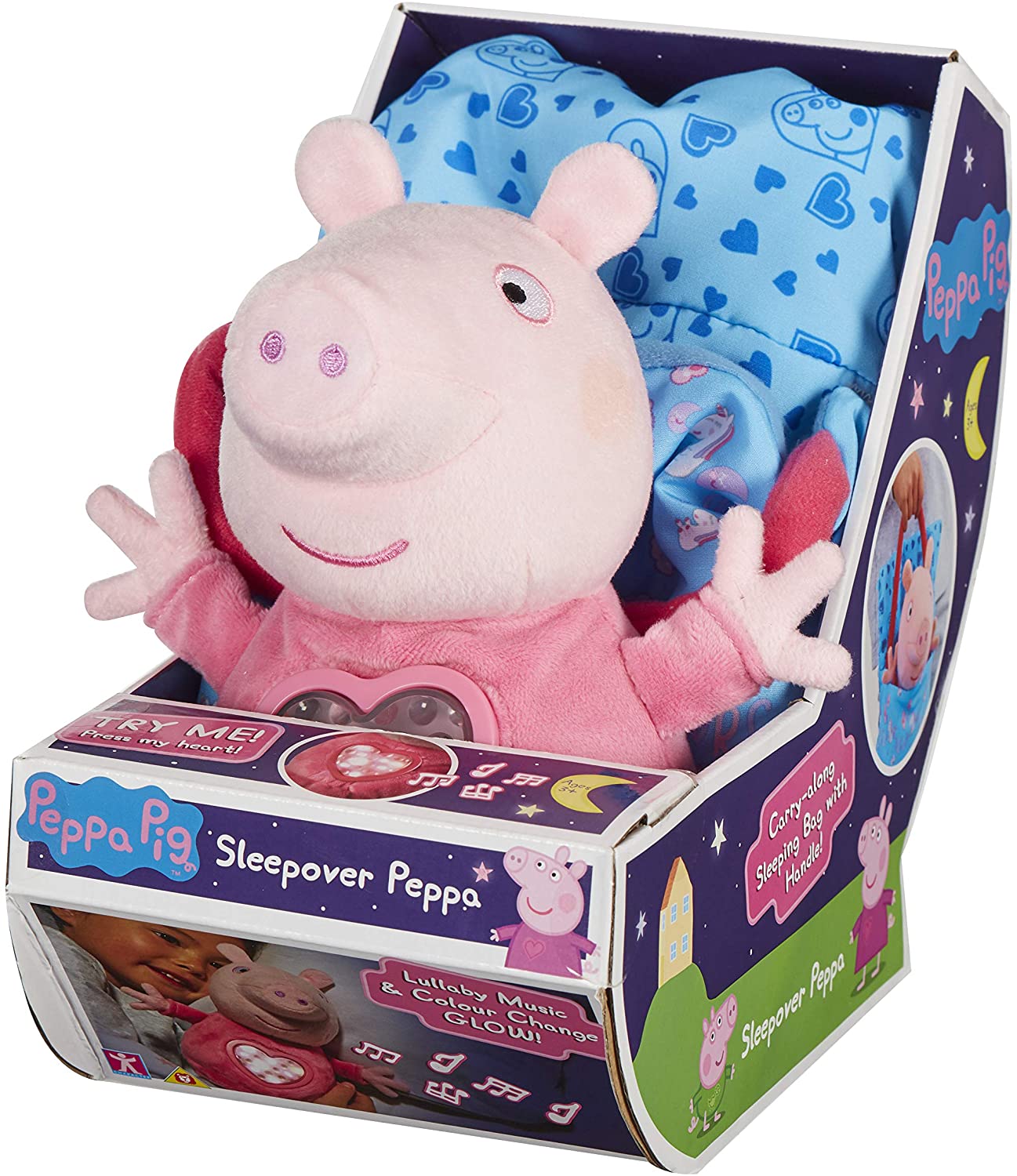 Peppa Pig Sleepover Plüschtier – Musikalisches Nachtlicht mit Schlafsack 5
