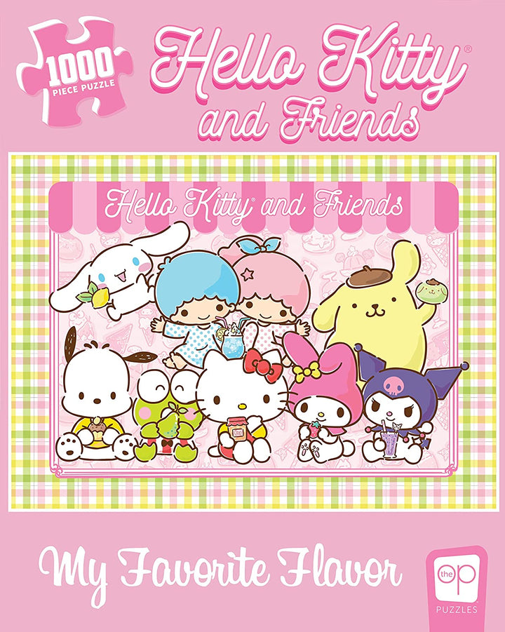 Hello Kitty® and Friends My Favorite Flavour 1000-teiliges Puzzle | Sammelpuzzle-Kunstwerk mit Hello Kitty, Cinnamoroll, Keroppi | Offiziell lizenziertes Hello Kitty Puzzle und Merchandise