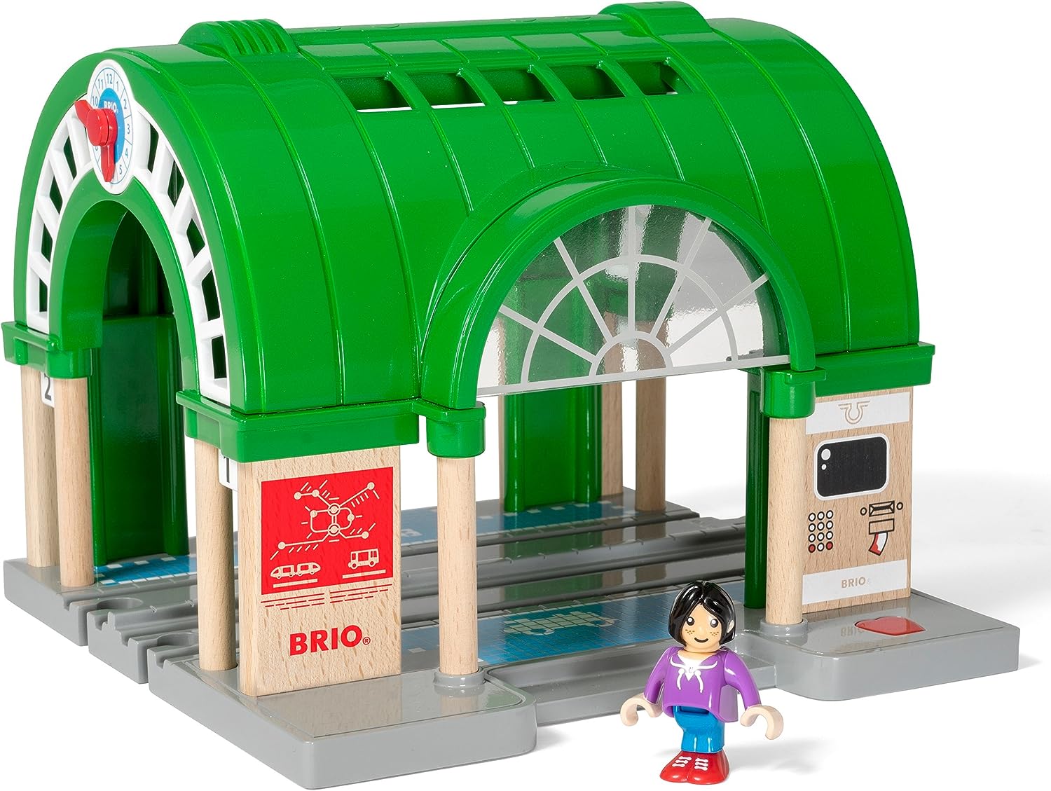 BRIO World Central Train Station Playset for Kids - Compatible with BRIO Railway Sets 4