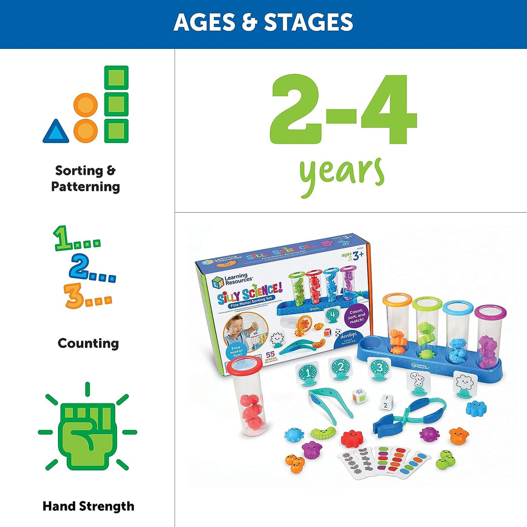 Learning Resources Silly Science Fine Motor Sorting Set, STEM Toys for Kids