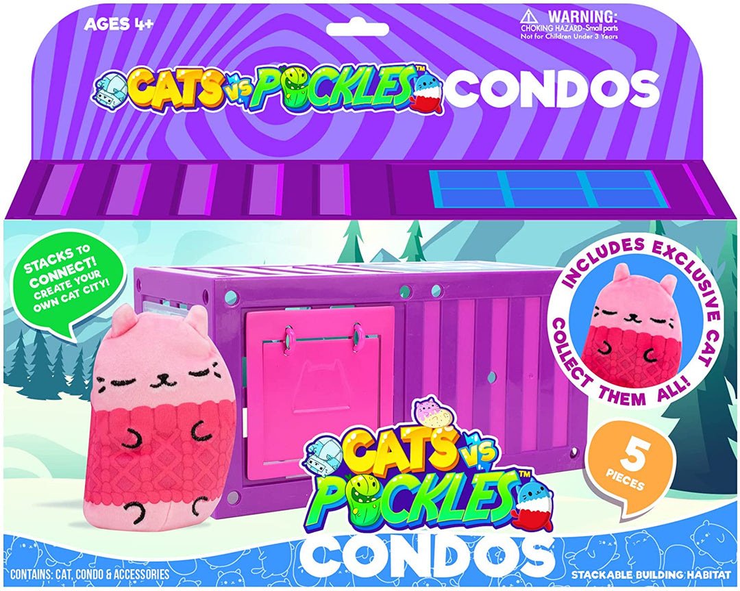 Cats vs Pickles 872 CVP5200-1 EA Condo with Exclusive Cozzy Kitty, Multicolor
