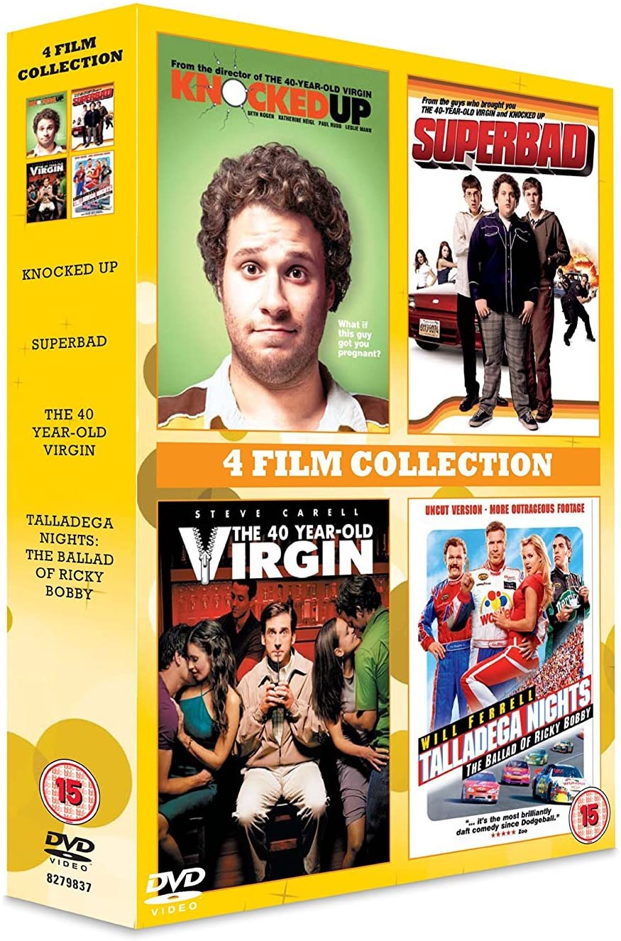 4 Filmsammlung: Knocked Up/Superbad/40 Year Old Virgin/Talladega Nights