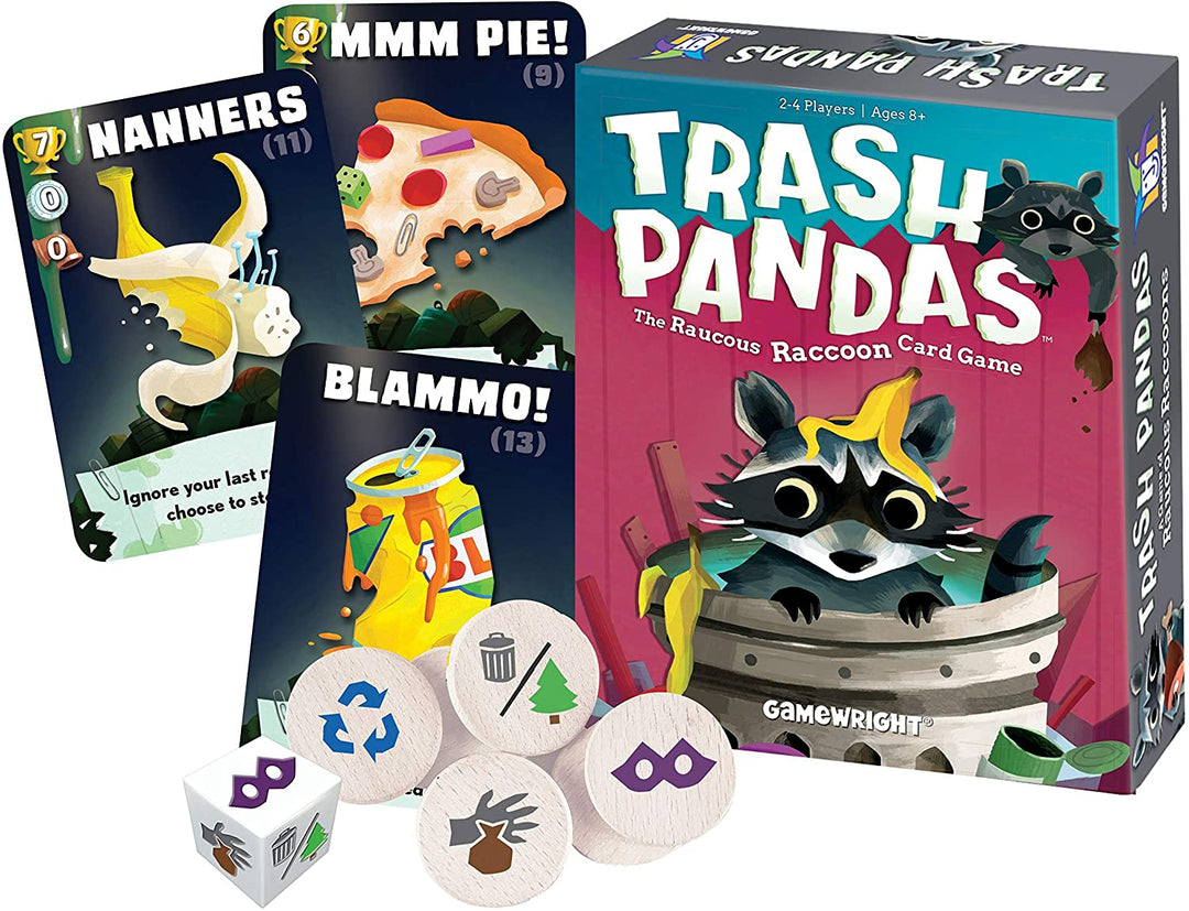 Gamewright | Trash Pandas | Miniature Game | Ages 8+ | 2-4 Players | 20 Minutes Playing Time