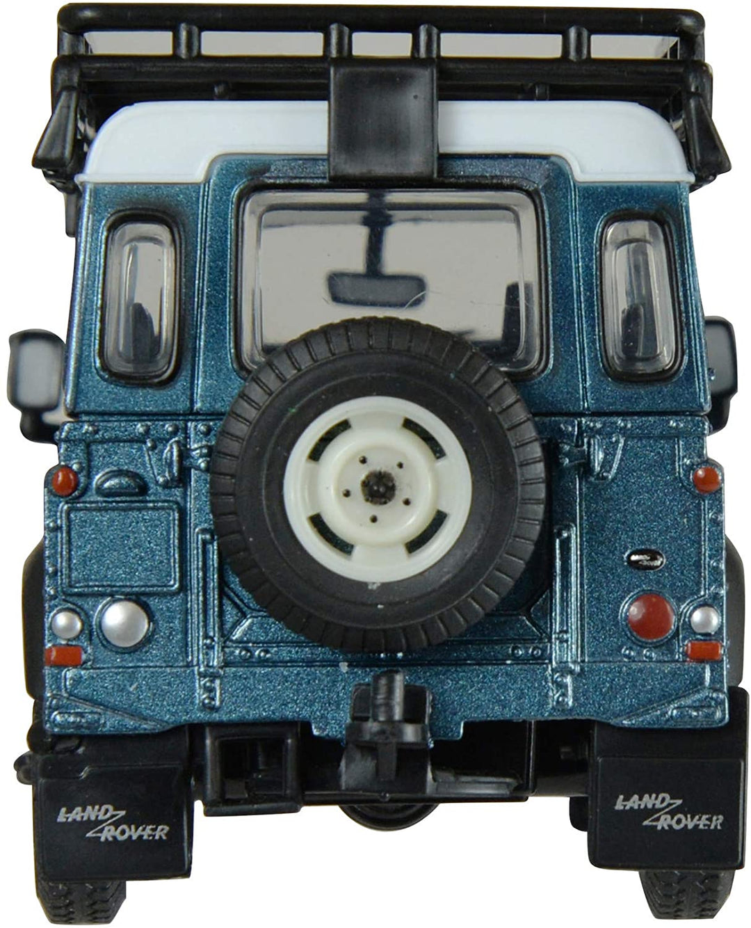 Britains 1:32 Land Rover Defender blau mit Dachträger und Seilwinde – sammelbares Bauernhoffahrzeug, 4x4-Autospielzeug – geeignet ab 3 Jahren