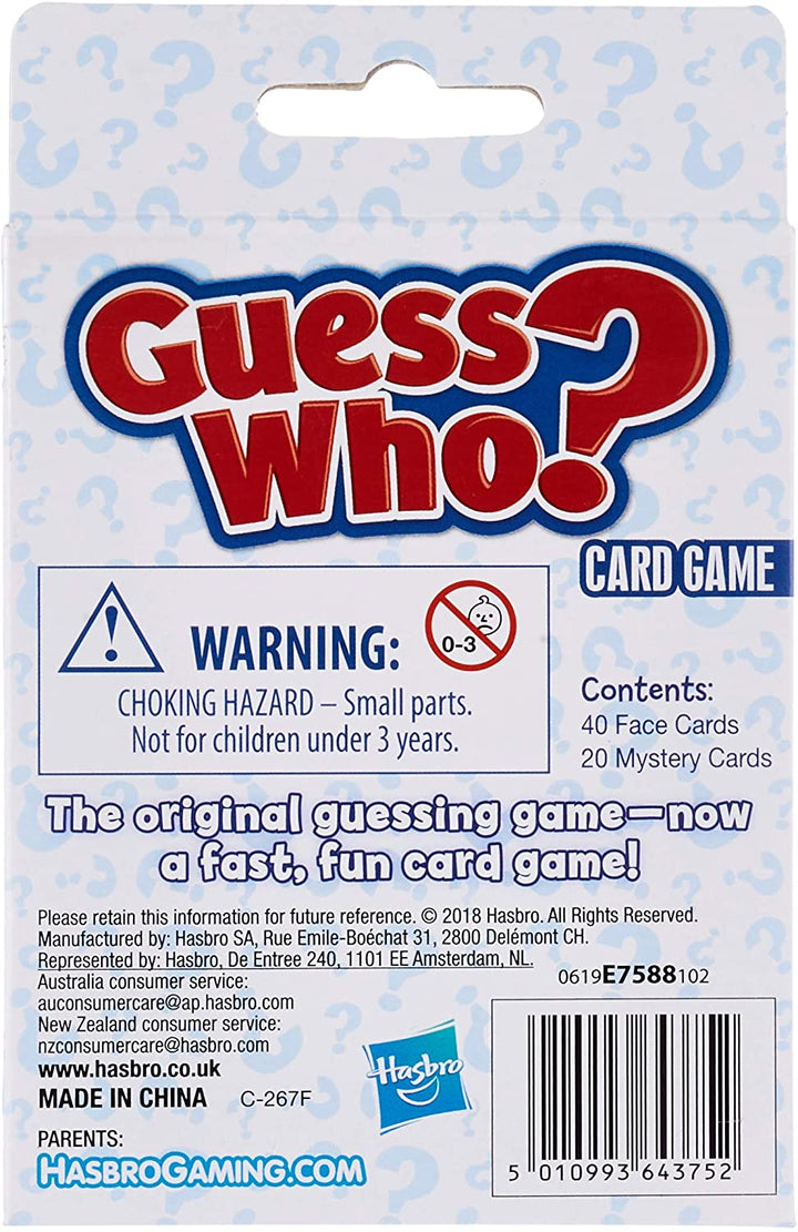 Hasbro E7588UC0 Klassisches Kartenreisespiel Ratet mal wer