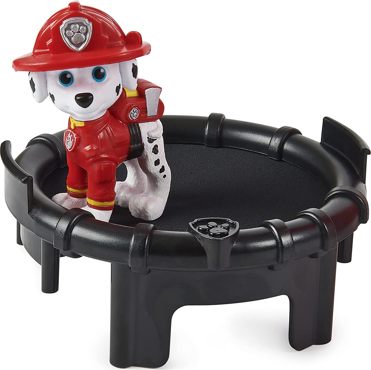 PAW Patrol Marshall’s Transforming Movie City Fire Truck - Fire Engine Playset with Lights, Sounds & Action Figure for Ages 3+ 4
