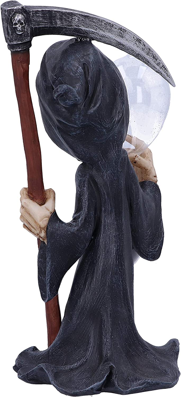 Nemesis Now Out of Time 20.5cm Cartoon Grim Reaper Sand Timer, Black