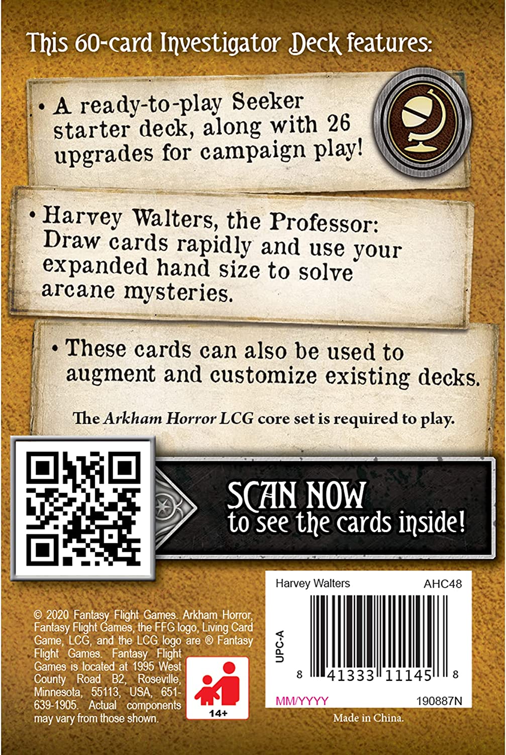 Arkham Horror: Das Kartenspiel – Harvey Walters Investigator Starter Pack