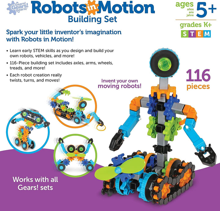 Lernressourcen LER9228, Ingenieurwesen, Roboterspielzeug für Kinder, MINT, ab 5 Jahren. Besuchen Sie uns
