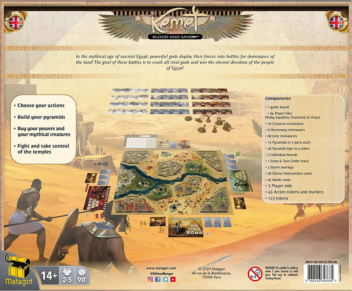 Matagot SARL | Kemet – Blut und Sand | Brettspiel | Ab 12 Jahren | 2 bis 5 Spieler |