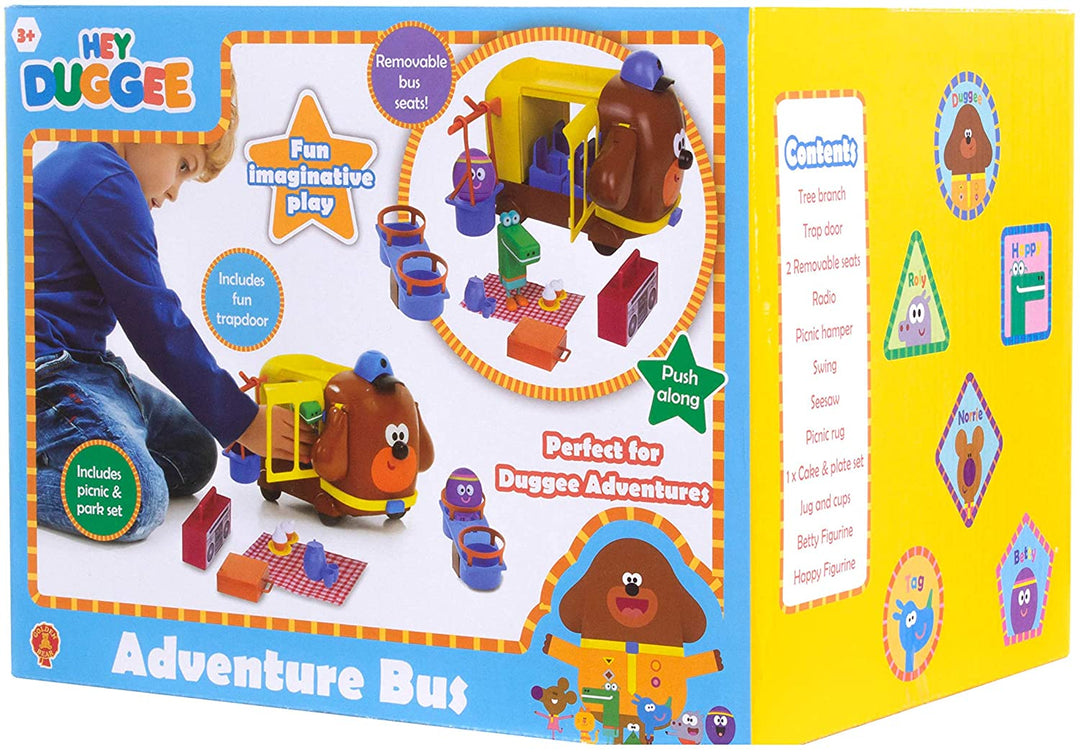 Hey Duggee Abenteuerbus und Spielset Lustige Rollenspiele Action Zwei Spielfiguren