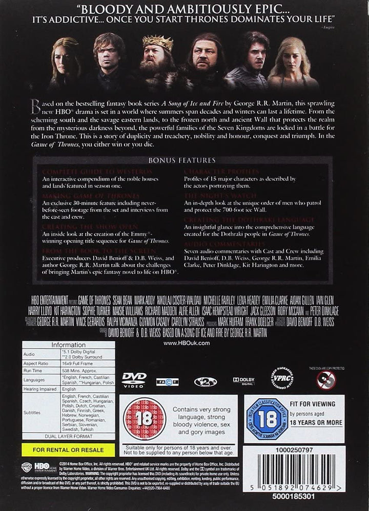 Juego de Tronos - Temporada 1 [DVD] [2012]