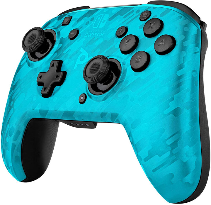 Pdp Controller Faceoff Deluxe+ Audio Wireless Switch Camo Blue