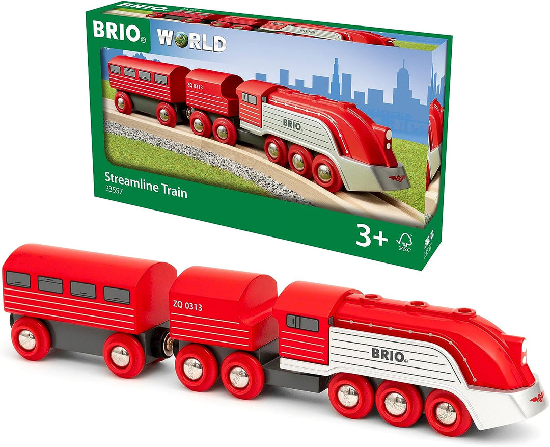 Brio Streamline Train - Retro-Futuristic Wooden Train Set for Ages 3+