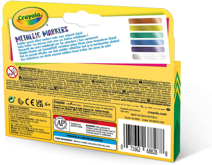 CRAYOLA 918642.012 6CT Metallic-Marker, 6 Stück (1 Stück)