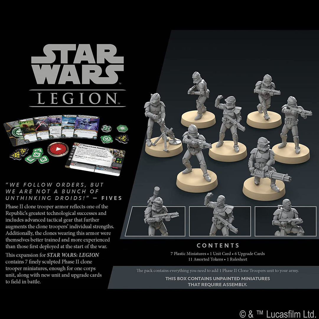 Star Wars Legion: Erweiterung der Clone Troopers-Einheit der Phase II