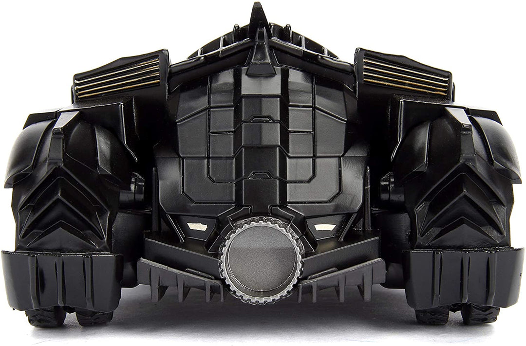 Jada Toys 253215004 Arkham Knight Batmobil, Maßstab 1:24, Druckguss, Türen zum Öffnen, inklusive Batman-Figur, Schwarz, Einheitsgröße