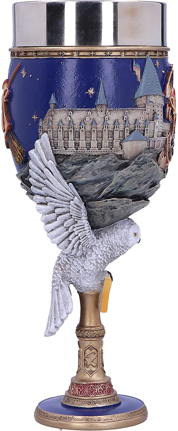 Nemesis Now Harry Potter Hogwarts School of Witchcraft and Wizardry Collectible Goblet, Blue, 19.5cm