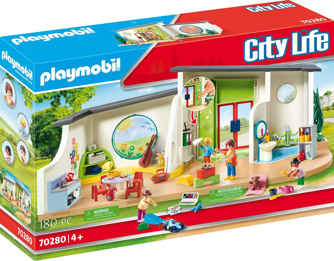 Playmobil 70280 City Life Pre-School Rainbow Daycare, para niños a partir de 4 años