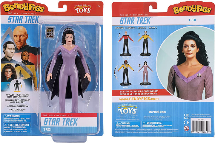 The Noble Collection Star Trek Bendyfigs Troi – 7,5 Zoll (19 cm) Noble Toys Biegbar