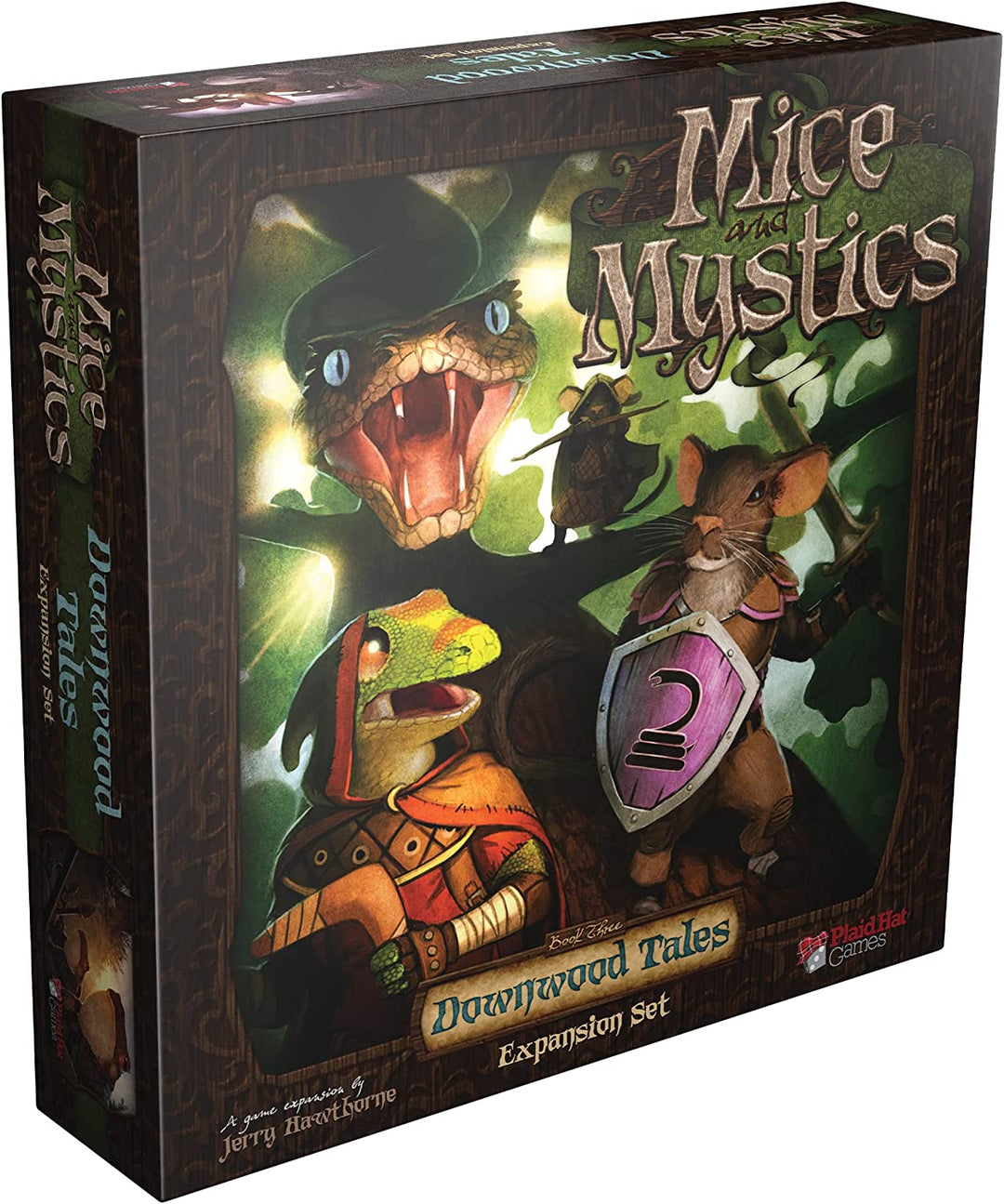Spiele mit karierten Hüten | Downwood Tales: Mäuse und Mystiker exp. | Brettspiel | Ab 7 Jahren |