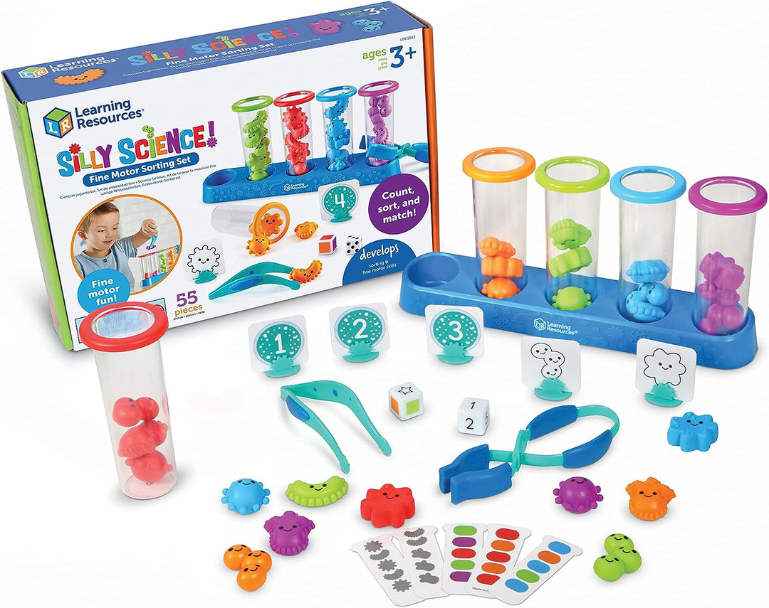 Learning Resources Silly Science Feinmotorik-Sortierset, MINT-Spielzeug für Kinder, Edu