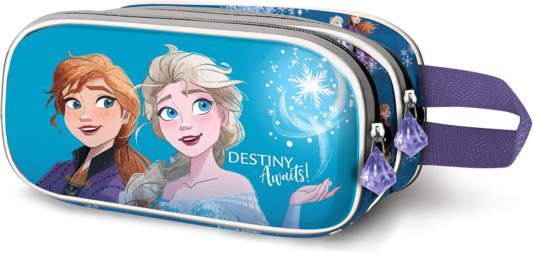 Frozen 2 Destiny-3D Doppel-Federmäppchen, Blau 