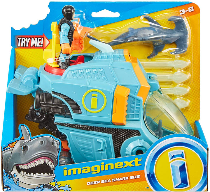 Imaginext Fisher Price Mega Bite Shark, Figurenset mit realistischer Bewegung für 3-8 Jahre - Mehrfarbig
