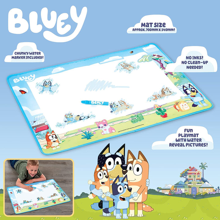 BLUEY AQUAMAGIC ART MAT, PRESCHOOL TOYS, MESS FREE CREATIVE PLAY, GIFT FOR 2 - 5