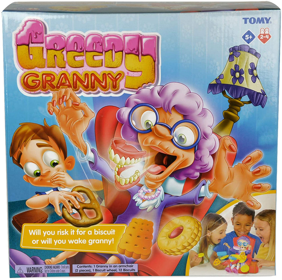 TOMY Games 13959 TOMY Greedy Granny, Action-Brettspiel für Kinder, Familie und Vorschulkinder, Vorschule, verschiedene