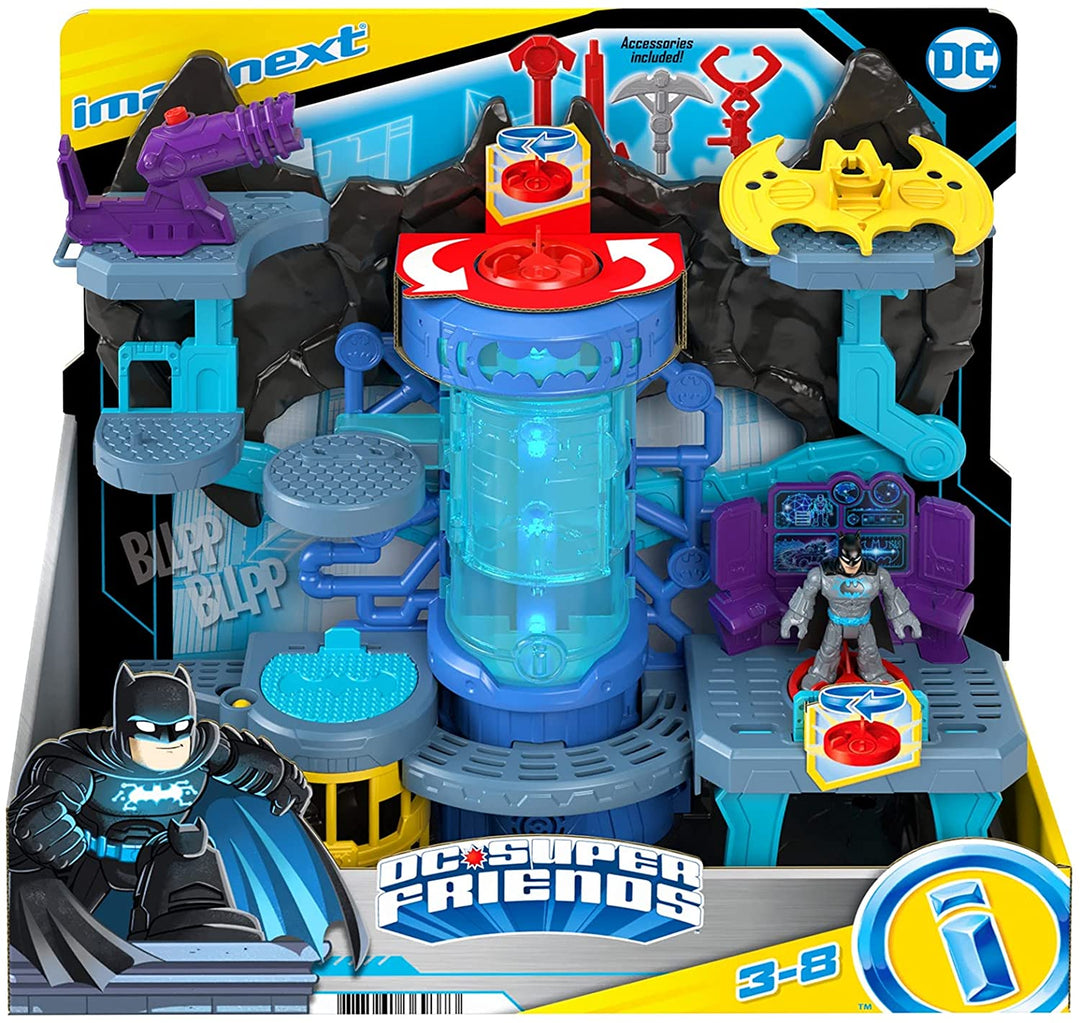 Fisher-Price Imaginext DC Super Friends Bat-Tech Batcave, Batman playset with lights and sounds for kids ages 3 to 8 years
