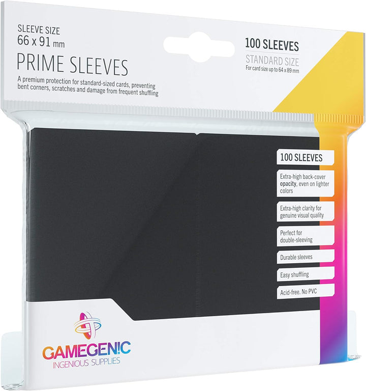 Gamegenic GGS11018ML Prime Sleeves (100-Pack), Black