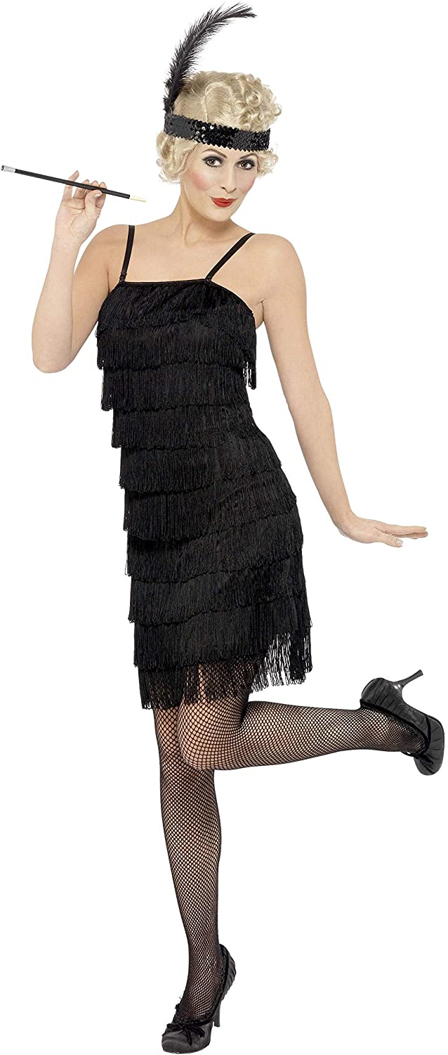 Smiffys Deluxe Fringe Flapper Costume,XL- UK size 20-22